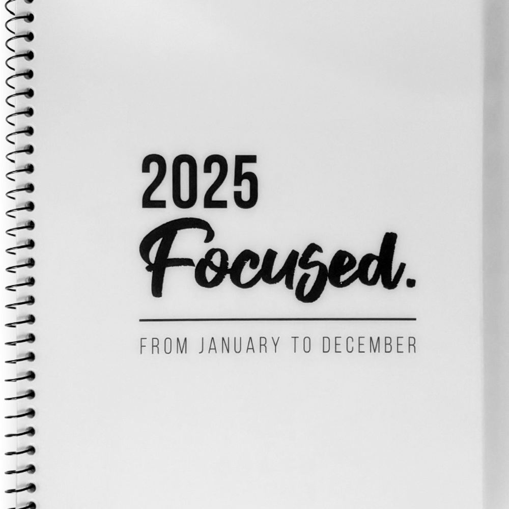 New 2025 Annual Calendar-white or black - bold dates w/ todo lists between mths…